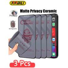 NNBILI 3Pcs Matte Ceramic Privacy Screen Protector Anti-Spy Compatible With IPhone 16 15Pro Max 14 13 12 11 X XR XS Max Light Anti-Scratch Gift For Birthday, Family, Friends Phone Screen Protector, Phone Accessories