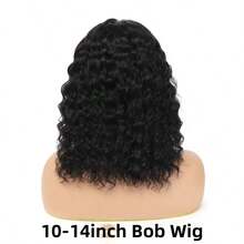 深波浪人发蕾丝前部无胶混合假发，10-36 英寸 200% 密度预切 4*4 5*5 13x4 13x6 蕾丝闭合假发雷米巴西人发，预拔预漂白结，含婴儿头发 12A 耐高温纤维合成混合人发假发，适合女士 - 自然色&黑色系 - 查看 11