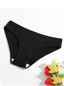 8pcs/Pack Women Low-Rise Solid Color Breathable Lifting Triangle Panties, Dual-Layer Crotch Design For Girls