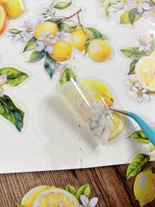 12 件/包植物和水果主题 PET 贴纸，用于制作卡片、剪贴簿、日记 DIY 装饰、计划贴纸、学校用品、返校 - 彩色 - 查看 7