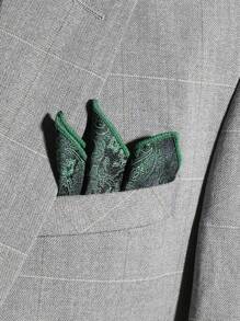 1pc Men's Paisley Pattern Handkerchief Necktie, Fashionable Accessory For Daily, Holiday, Travel, Work Outfit