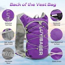 5L Marathon Running Hydration Vest, Lightweight Running Hydration Pack Without Water Bladder, Waterproof Sports Storage Bag Suitable For Triathlon, Marathon, Hiking, Running Sports Bag Summer Travel Accessories Vacation