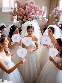 12pcs-White Heart Shaped Folding Paper Fan, Wedding Ceremony Decoration,White Heart Shaped Folding Paper Hand Fans For Weddings And Travel Valentine's Day Valentines,Paper Fans,White Bulk Folding Foldable Hand Handheld Fans Wedding Decorations Heart Round Shaped Accordion Fans