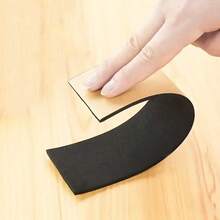 Estera de espuma anslizante, almohadilla protectora para patas de silla y mesa, alfombrilla autoadhesiva, accesorios para muebles, almohadilla silenciosa cuadr - Negro - Ver 5