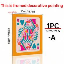 1 Tranh nghệ thuật trang trí phong cách Nữ hoàng trái tim đỏ, tranh in trên vải canvas màu hồng rực rỡ, chủ đề tôn giáo, mùa thu, tranh trang trí tường trong nhà, thích hợp cho lớp học, tranh mực dọc treo tường, không khung, tranh nghệ thuật trang trí nhà cửa vui nhộn, quà tặng, trang trí nhà cửa sáng tạo, phòng ngủ, phòng khách, tranh canvas treo tường, tranh áp phích phòng, trang trí nhà cửa, thẩm mỹ trang trí phòng. - 1PC - Xem 13