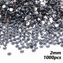 1000pcs Flat Back Resin Rhinestones, Resin Crystals, Round Flat Bottom Resin Gems, For Accessories, Shoes, Clothes, Cosmetics, Bags, Handmade DIY Art Decorations