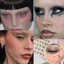 自粘面部宝石和珍珠，适用于化妆、节日珠宝、发饰、面部、眼睛、化妆品、指甲、身体和工艺品的水钻贴纸
