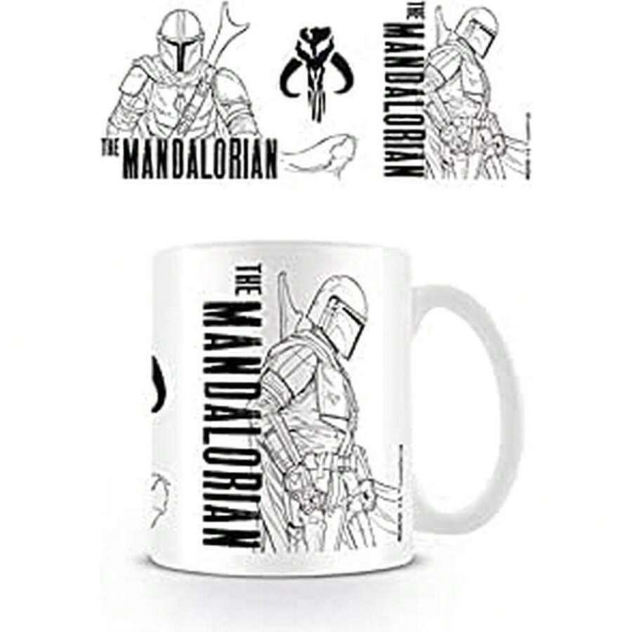 Disney Tasse de petit-déjeuner  Line Art Design exclusif et capacité idéale - Tasse au design The Mandalorian avec prise en main confortable et compatible lave-vaisselle et micro-ondes, idéale pour toutes les boissons ⚫ Livraison GRATUITE ✅ Livraison 24/48h en Espagne (péninsule) - Multicolore - Voir 1
