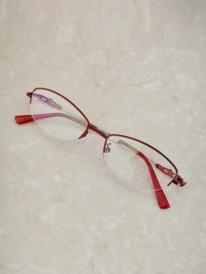 1pair Unisex Browline Frame Fashion Eyeglasses For Daily Use Clear Glasses Accessories Glasses Accessories For Women