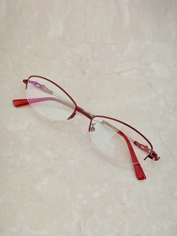 زوج إطارات نظارات موضة بخط الحاجب للاستخدام اليومي للجنسين من الاكسسوارات الشفافة للنساء