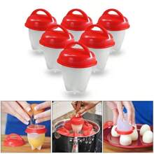 1 pièce Cuiseur à œufs en silicone, anti-adhésif et résistant à la chaleur, conception facile à démouler et à verser pour des œufs mollets parfaits, tasse à vapeur d'œuf créative résistante à la chaleur avec couvercle, moule à œufs pochés, tasse à œuf facile à nettoyer pour le petit-déjeuner, ustensile de cuisine, maison et cuisine Cuisine et salle à manger Ustensiles à œufs Cuiseur à vapeur pour œufs (couleur et style aléatoires)