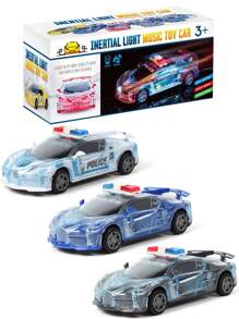 Voiture de police jouet à pile, voiture jouet à inertie, lumière et musique. Voiture de police à friction avec lumière et musique. Fabriqué avec des matières premières de haute qualité et fiables. Rentrée scolaire