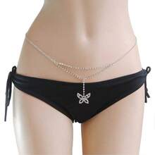 European And American Cross-Border Fashion Jewelry, Summer Accessories - Fashionable Necklace, Water Drop Bow Waist Chain, Minimalist Body Chain - View 4