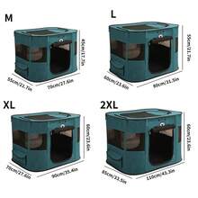 1pc Breathable Foldable Enclosed Cat/Dog Birthing House, Pet Tent - Multicolor - View 2
