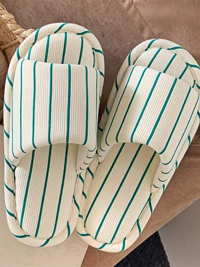  Dép lê sọc phối màu phong cách retro XIXITIAO, dép bệt mềm mại thoải mái trong nhà, thoáng khí, phù hợp cho cả bốn mùa, thích hợp cho nhà và phòng tắm, dép bệt phối màu cổ điển dành cho nữ.