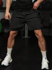 Shorts Esportivos de Verão Masculinos com Bolsos com Zíper e Cintura com Cordão, Adequado para Tênis e Academia, Shorts Esportivos