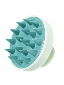 1 pieza Cepillo masajeador del cabelludo, peine de baño, 1 pieza Peine de silicona suave para el cuidado del cabelludo, Cepillo exfoliante del cabelludo para ducha para eliminar la caspa, masaje de cabeza, para uso en seco y húmedo para hombres, mujeres y niños, con mango y fácil de sujetar, cepillo de lavado de cabello de dos tonos
