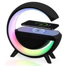 Carga inalámbrica, altavoz Bluetooth con luz ambiental LED, calidad de sonido envolvente Bluetooth 5.1, posible conexión serie TWS - Negro - Ver 3