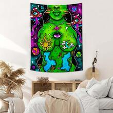 1pc Portrait Of Nature Scenery Hanging Tapestry, Polyester Decorative Wall Hanging For Living Room, Bedroom, Office, Dorm, Party, Kitchen - Comes With 3 Wall Nails And 2 Clips