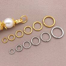 50/100/200pcs 4/5/6/7/8/10mm Open Jump Rings 18K Gold Plated Stainless Steel Single Loop Jump Ring Round Connector Rings For Jewelry Making Necklaces Bracelet Earrings Keychain DIY Craft - Multicolor - View 2