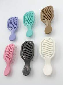 1 Mini Comb, Portable Pocket Hollowed Out Hair Comb, Wet And Dry Plastic Comb For Daily Travel Use,Back To School,Travel Holiday Essentials,Hair Accessories For Women