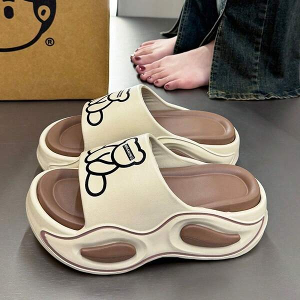 Pantuflas para mujer con suela gruesa y antideslizante de EVA, pantuflas minimalistas casuales de verano