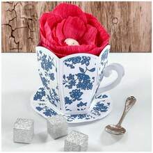 1PC Cup And Plate Set Metal Die Cuts Cutting Dies Stencils For DIY Scrapbooking Photo Album Decoration Embossing Paper Dies Template For Card Making - Silver - View 3