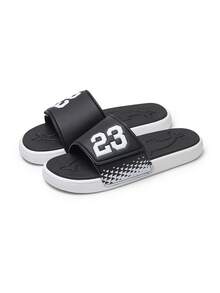 Men's Summer Outdoor Slippers, Suitable For Indoor And Outdoor Use, Anti-Slip And Wear-Resistant, 23 - 黑與白 - 查看 3