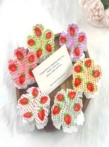 6 Stück/Set Sommer Neue Mode Clips Elegante Blumen Haarspange Scrunchies Haargummi für Frauen, geeignet für Alltag, Outdoor, Festival, Party, Yoga, Pendeln, Urlaub, Haar-Bun, Gesichtwaschen, Duschen, Make-up, Kleidung & Accessoires, Kopfbedeckung, Accessoires, Haarclips, Haarklammern, Haargreifer