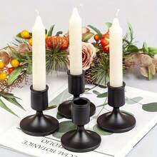 2/4/6/12/30pcs Cone Shaped Candle Holders, Gold/Black Candle Stands For Tabletop Center, Wedding Reception, Holiday Christmas Fireplace Or Home Decor