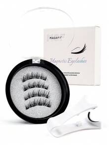MAANGE 1 Set CC Curled Natural Look False Eyelashes, Reusable With Magnetic Eyelash Applicator, Various Styles Individually Packaged, No Glue Needed, Easy To Apply And Remove For Natural Makeup Look - Cat eye Lashes - View 5