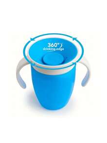 360° Leak-Proof Sippy Cup With 360° Drinking Valve, Easy-Grip Handle, Silicone Material, Hand Wash, Detachable Design For Easy Cleaning - Multicolor - View 10