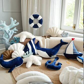 1pc Fabric Anchor Ocean Theme Decorative Throw Pillow/Cushion, Suitable For Living Room, Bedroom, And Other Home Decor, Indoor Sofa Home Decor Pillow, All Season Home Decor Cushion