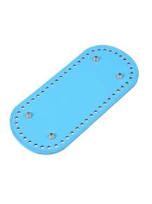 1 pieza/3 piezas Fondo de bolso a ganchillo, cojín de fondo de bolso, cojín ovalado de PU para fondo de bolso con agujeros para hacer bolsos y carteras, base ovalada tejida a mano para bolso, soporte de fondo de bolso de PU, placa de fondo ovalada DIY para bolso, herramientas de ganchillo 22*10cm de largo para fondo de bolso de punto, base de bolso de PU hecho a mano con agujeros, accesorios para fondo de bolso de ganchillo DIY