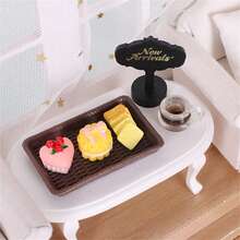 1 Set Mini Cake Stand & Juice Accessories, Realistic Miniature Sweet Shop Scene Decorations - Various - View 2