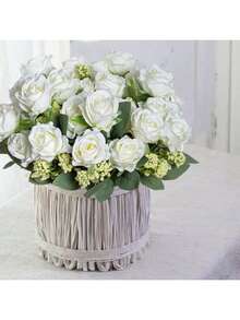 1/3 piezas Flores artificiales de seda, plantas falsas, decoración para el hogar, comedor, sala de estar, jardín exterior, regalos para el Día de la Madre, regalos de cumpleaños, regalos de temporada de graduación, temporada de bodas, el arte de insertar flores, accesorios de fotografía, otoño, primavera, jarrón, pared de flores, corona de flores, ramo de novia, decoración de boda, materiales DIY para corona de flores, materiales de decoración para fiesta de cumpleaños, accesorios de decoración del hogar, Día de San Valentín. - Rojo arena - Ver 1