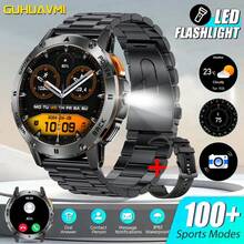 GUHUAVMI 智能手表（接听/通话），1.53 英寸圆形全触控屏，男士智能手表，健身追踪器，无线通话，LED 手电筒，音乐控制，消息推送，多种运动模式，防水/睡眠监测，计步器，兼容安卓和 iOS 系统 - 彩色 - 查看 14