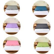 Solid Color Simple Fitted Sheet, Versatile For All Seasons