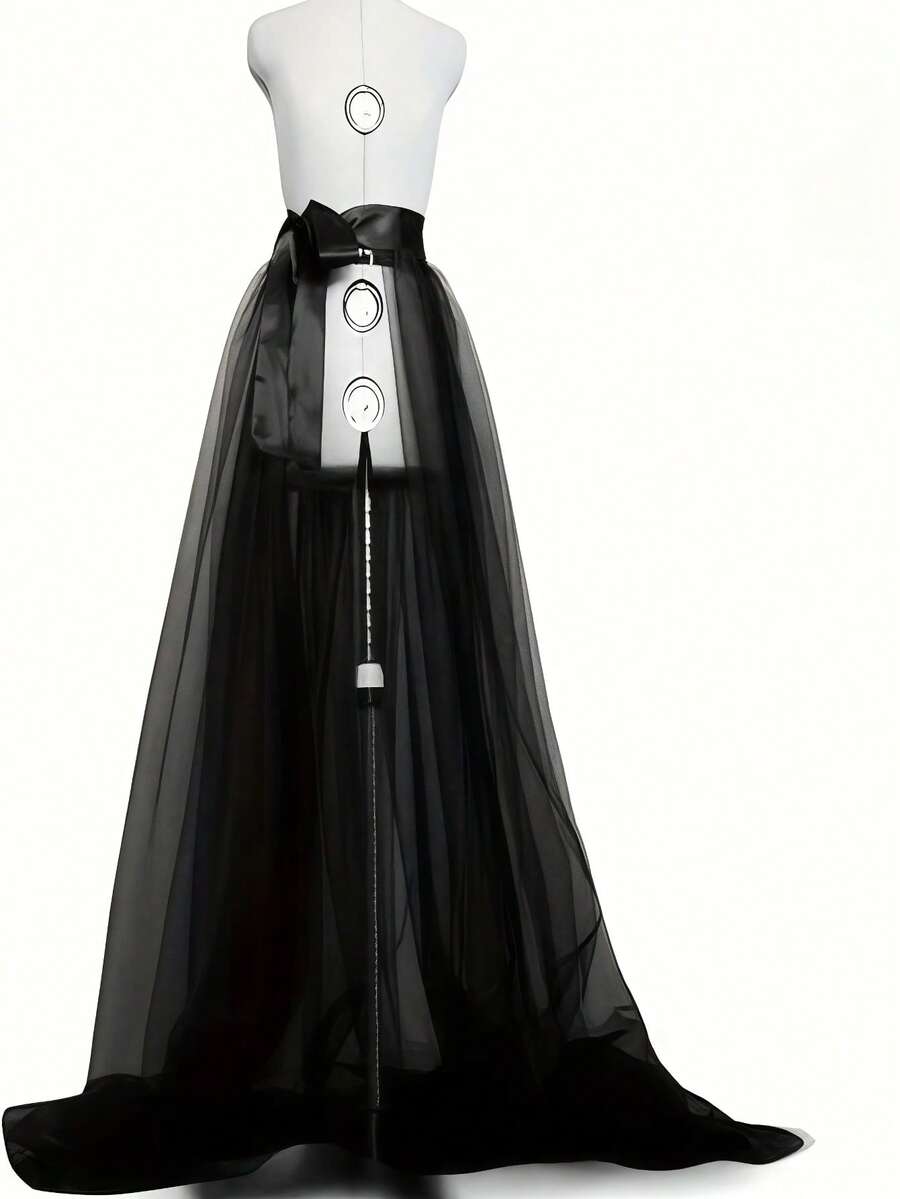 1件女式可拆卸薄纱长裙，欧美风格婚纱，网红同款，适合拍照、万圣节 - A - 查看 1