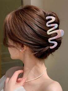 3 Stück/1 Stück zuckersüße Haarklammer in Pastellfarben - Extra starke Haarklammer für dickes Haar, süßer Wellen-Haarclip im Y2K-Stil für Mädchen, süße Hochsteckfrisuren-Accessoires für Schule & Strand Rückkehr zur Schule, Schule