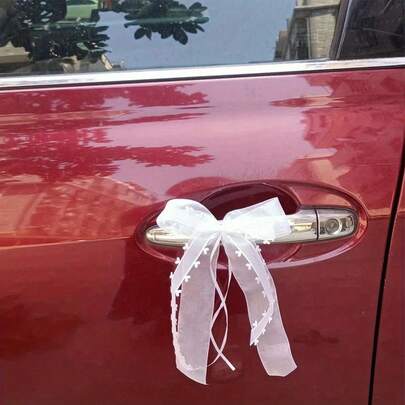 10 Stücke/Packung Hochzeits-Schleifen-Schleifen für Autos, Stühle, Partyfeierlichkeiten, Hochzeitsbogen, Vasen, Foto-Requisiten, Dekoration