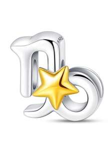 Silver Plated Charm The Twelve Zodiac Signs Corresponding To The Twelve Months Star Golden Beads Charm Pendant Ball Suitable For Bracelets DIY Women's Jewelry - Multicolor - View 7