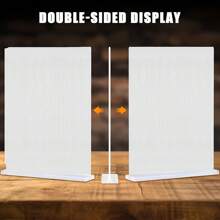 Vertical T-Shaped Clear Plastic Sign Holder, A5 Size (5.8in*8.2in) Menu Stand, Suitable For Restaurants, Offices, Schools, Shops And Home Use Table Tent