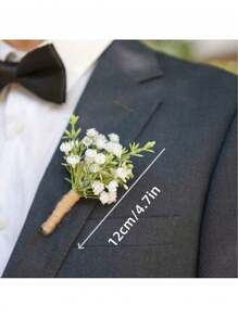 Artificial Flower Boutonniere For Men, Groom Groomsmen Wedding Decoration, Artificial Flower Arrangement For Weddings, Prom, Homecoming And Other Occasions, Wedding Bouquet Centerpiece, Party Table Decor, Home Decor, Party Favors, Room Decoration, Bachelorette Party Decor Summer Birthday Gifts Beach Back To School School Supplies
