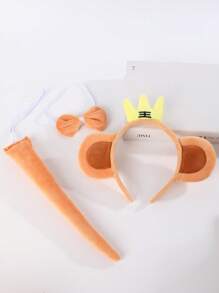 Faixa de Cabelo com Orelhas de Macaco Banana Fofa, Presilha de Cabelo em Formato de Macaco Cartoon, Lavagem Facial, Super Fofa e Engraçada, Acessório de Cabelo