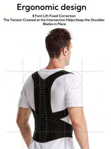 1 Corrector de postura masculino/femenino para primavera/verano, ajustable y cómodo soporte de espalda que ayuda a la columna vertebral, espalda, cuello, clavícula y hombros, mejora la postura