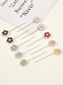 20 piezas de Broches elegantes de estilo francés para pañuelos, Clips multicolor para pañuelos, Alfileres de barra para uso diario