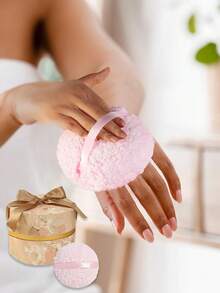 3.7Inch Powder Puff Gifts Favor, Body Powder Puff For Dusting Powder, Women Powder Puff With Storage Container For Bath, Body Powder Applicator And Oversize Powder Puffs For Body Powder - Multicolor - View 6
