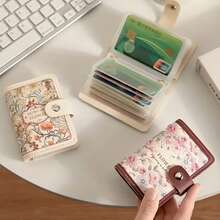 Floral Credit Card Holder With Multiple Card Slots Delicate Design Large Capacity Compact Size Suitable For Driver's License Business Cards And Other Documents For Women Wallet Mini Wallet Purse Wallet Card Wallet