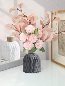 1 Pc Plastic Flower Vase, Decorative Vase For Flower Arrangement, Flower Display Stand, Desktop Vase, Unbreakable, Impact Resistant, Suitable For Home Decor, Tulips, Elastic, Great For Living Room, Kitchen, Balcony, Wedding, Party, Holiday, Mother's Day Gift, Home Decor, Center Decoration, Tabletop Decor, Rama Decor Room Decor Glass Vase - Multicolor - View 8